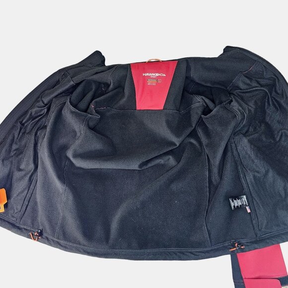 Hawke Co Red Softshell Performance Fleece Lined Jacket Water Resistant Large NWT - Picture 8 of 13